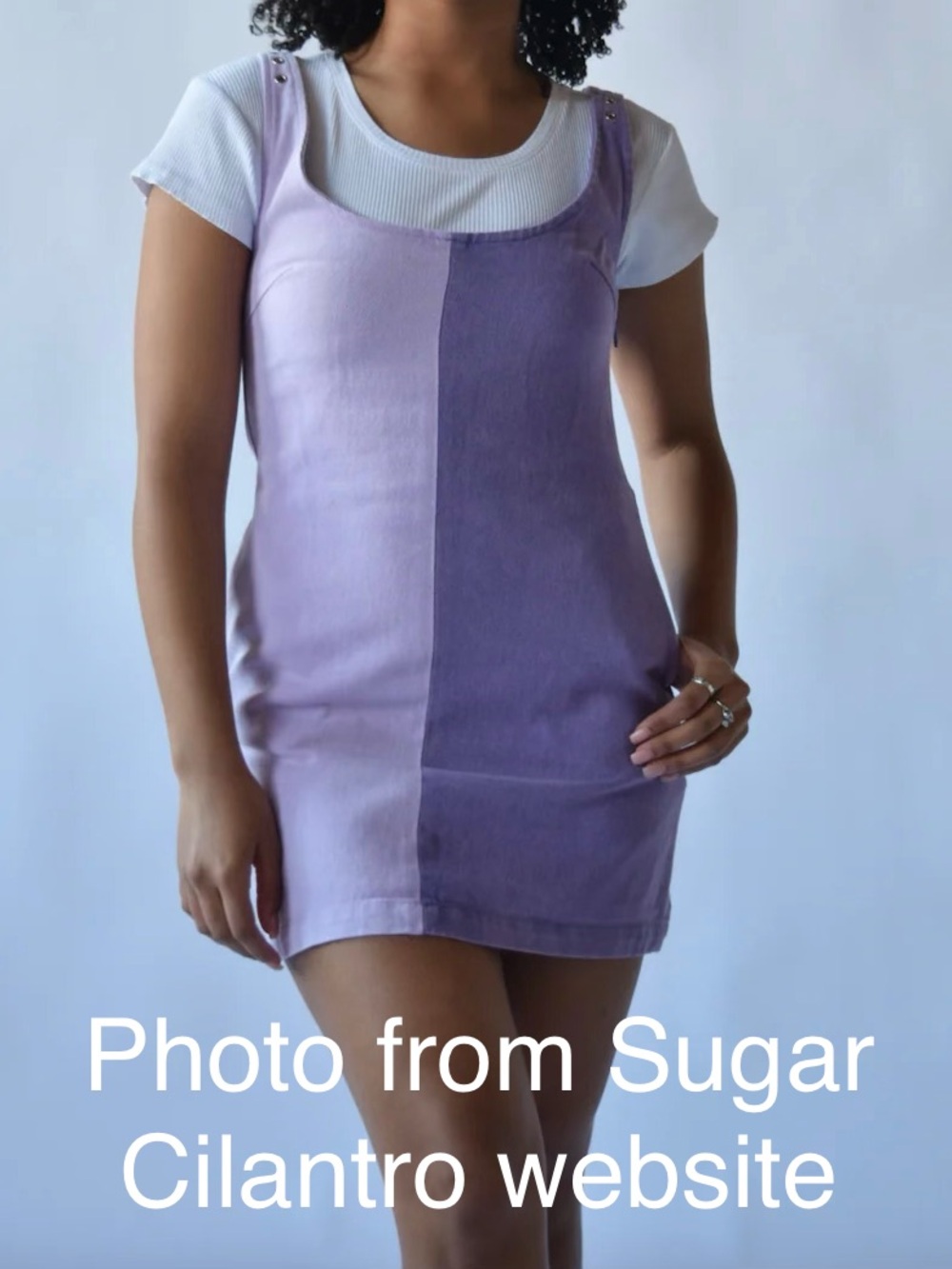 Colorblock Lilac Mini Dress